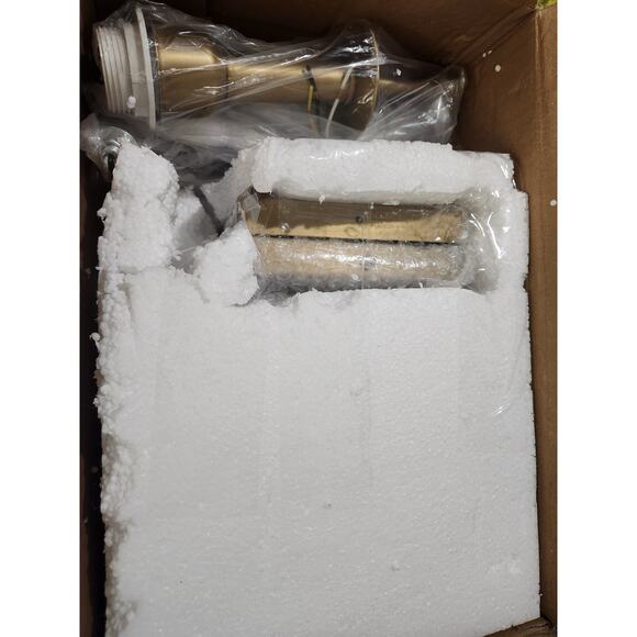 Set of 2 Brass Wall Sconces w/ White Shade Hardwired Mid-Century E26 - Picture 3 of 7